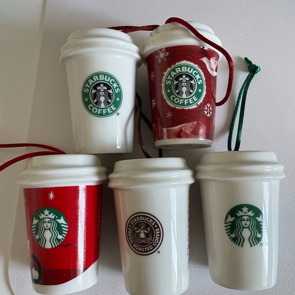 Starbucks Holiday 5 Starbucks Christmas Ornaments Poshmark